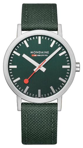 A660.30314.60SBF Classic 36 Mm Forest Textile Watch - Mondaine - Modalova