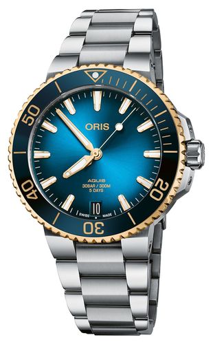 PEB Aquis Date Bi-Colour Watch - ORIS - Modalova