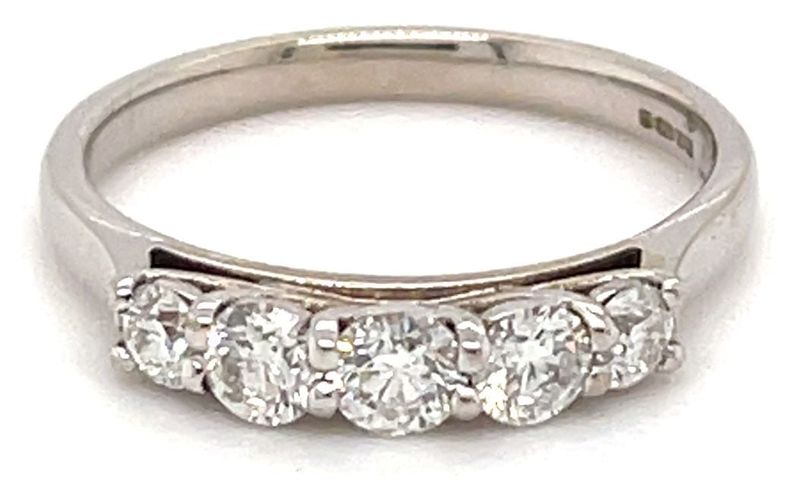 JM5872 18k Gold 5 Stone Diamond Ring Jewellery - James Moore - Modalova