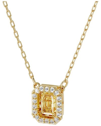 Millenia | Gold Tone Necklace | Square | Jewellery - Swarovski - Modalova