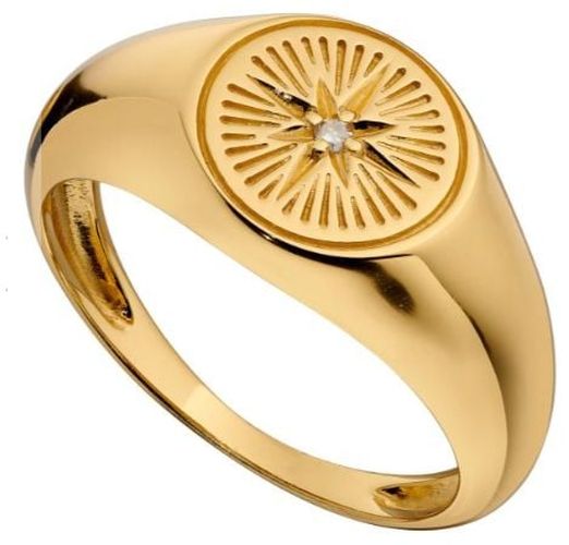 R3775C Sterling Silver Gold Plated Sun Burst Jewellery - Elements Silver - Modalova