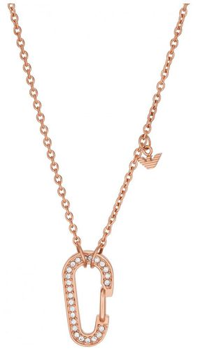 EGS2950221 Rose Gold Tone Stone Set Pendant Jewellery - Emporio Armani - Modalova