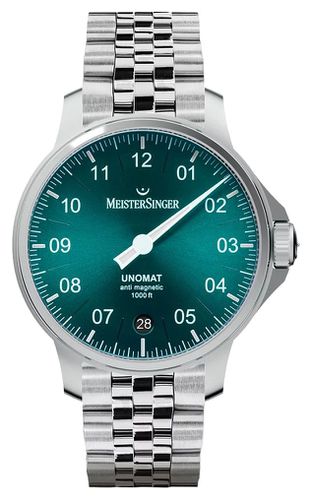 UN919 Unomat Sunburst Medium Stainless Watch - MeisterSinger - Modalova