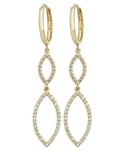 ER1100 9k Yellow Gold Cubic Zirconia Drop Jewellery - James Moore TH - Modalova