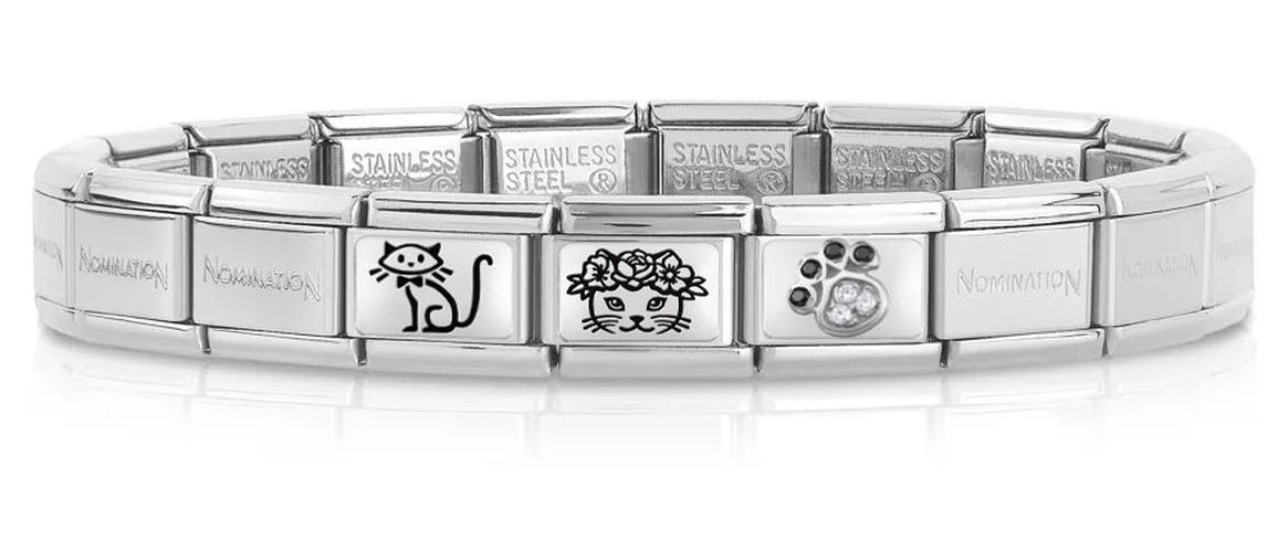 CAT-NOM Composable CAT LOVER Bracelet (3 Links + Jewellery - Nomination - Modalova