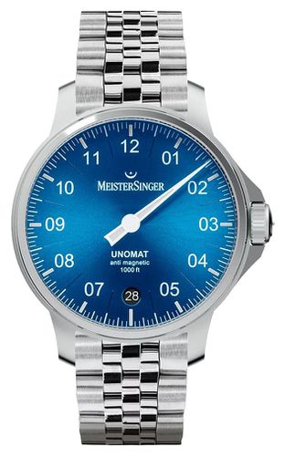 UN918 Unomat Sunburst Medium Stainless Watch - MeisterSinger - Modalova