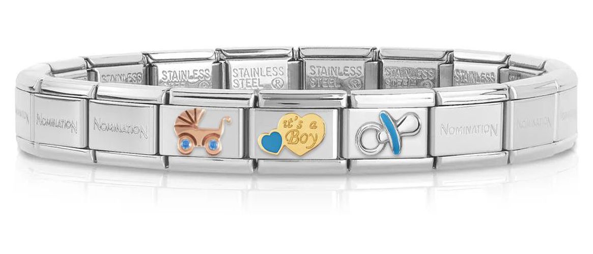 BABYBOY-NOM Composable IT'S A BOY Bracelet (3 Jewellery - Nomination - Modalova