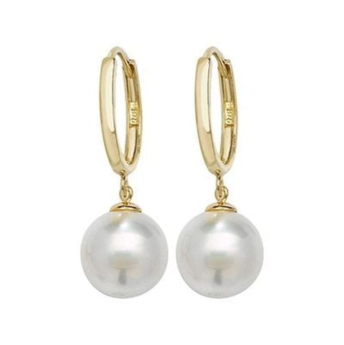 ER1144 9k Yellow Gold Drop Pearl Earrings Jewellery - James Moore TH - Modalova