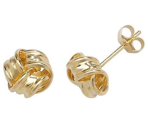 ES353 Knot Stud Earrings Jewellery - James Moore TH - Modalova