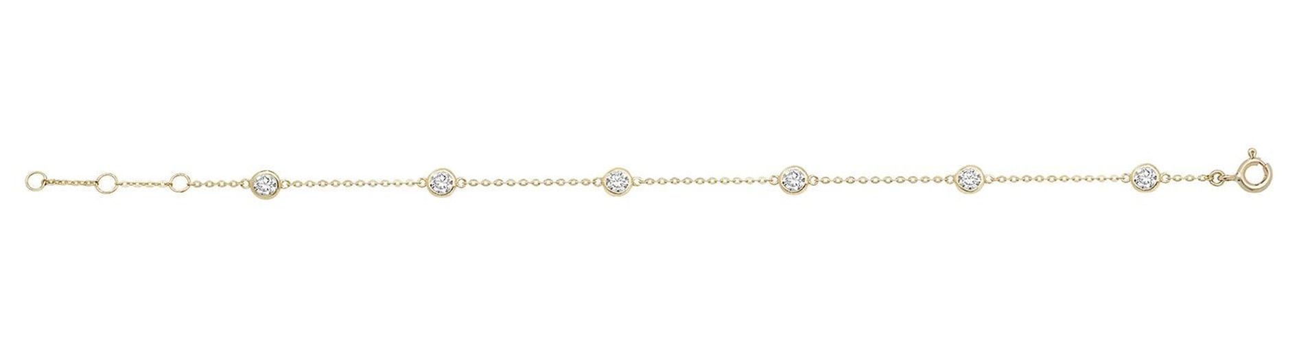 BR600 Cubic Zirconia Bracelet Jewellery - James Moore TH - Modalova