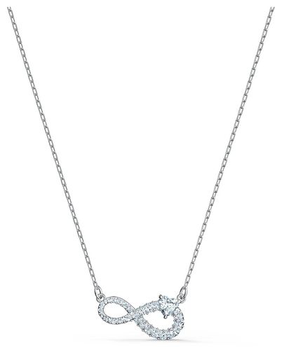 Infinity | Necklace | Rhodium Plated | Jewellery - Swarovski - Modalova