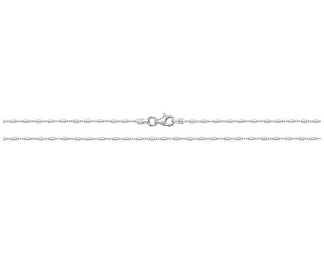 G1300/18 Silver Diamond Cut Tube Chain 18 Jewellery - James Moore TH - Modalova