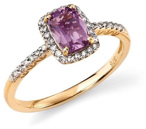 GR281M 56 Diamond And Amethyst Jewellery - Elements Gold - Modalova