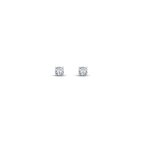 Ct White Gold .20ct Diamond 4 Claw Stud Jewellery - GEMEX - Modalova