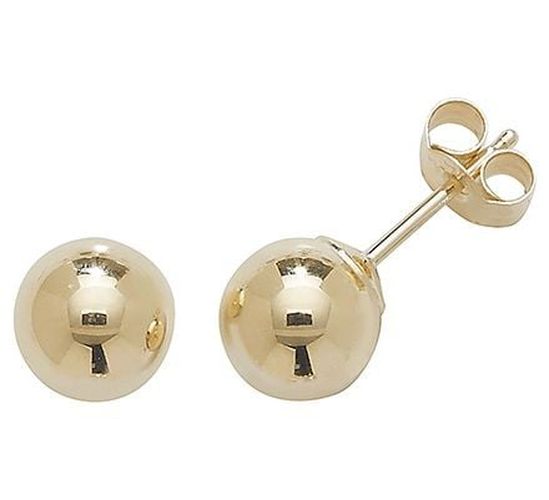 ES204YG 9ct Gold 6mm Ball Stud Earrings Jewellery - James Moore TH - Modalova