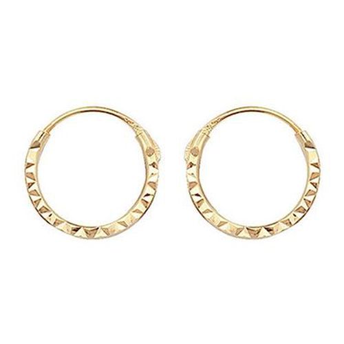 ES316 9k Yellow Gold 8mm Hinged Sleepers Jewellery - James Moore TH - Modalova