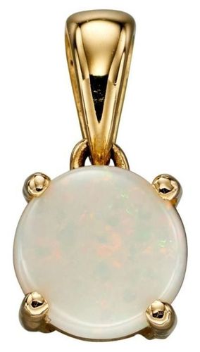 GP2197 9ct Y/g Opal October Birthstone Pendant Jewellery - Elements Gold - Modalova