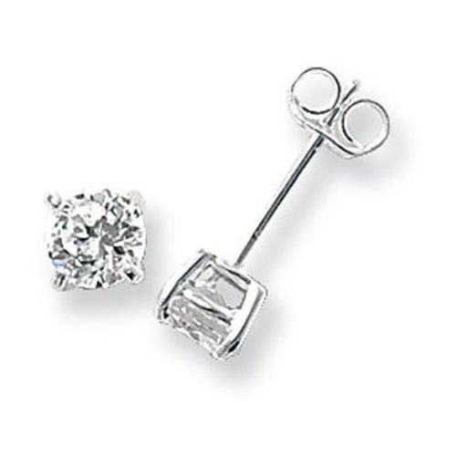 G5135CZ Silver Cubic Zirconia Stud Earrings 5 Jewellery - James Moore TH - Modalova
