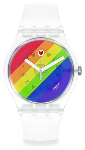 SO29K701 Pride STRIPE FIERCE Rainbow Dial Watch - Swatch - Modalova