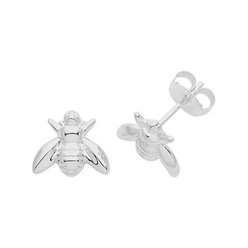 G51285 Silver Rhodium Plated Bee Stud Jewellery - James Moore TH - Modalova