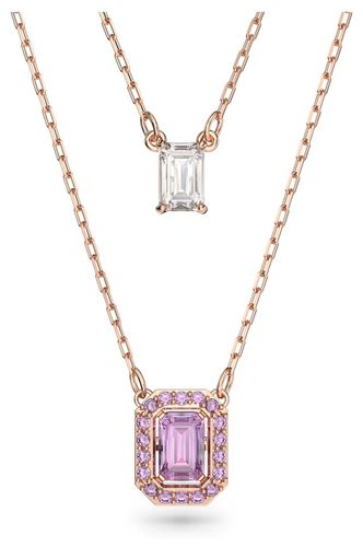 Millenia Layered Necklace Rose-Gold Tone Jewellery - Swarovski - Modalova