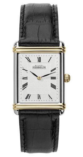 T08 Men's Art Deco Leather Strap Watch - Herbelin - Modalova