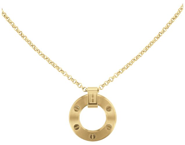 Hardware Circular Pendant Gold Toned Jewellery - Tommy Hilfiger - Modalova