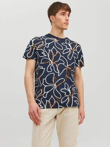 Camiseta Estampado Tropical Cuello Redondo - Jack & Jones - Modalova
