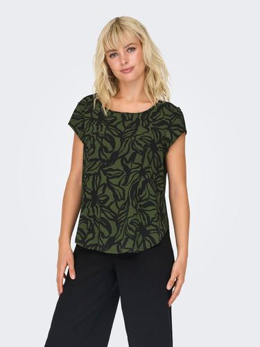 Printed Short Sleeved Top - ONLY - Modalova