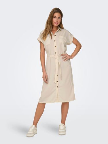 Midi Tie Belt Shirt Dress - ONLY - Modalova