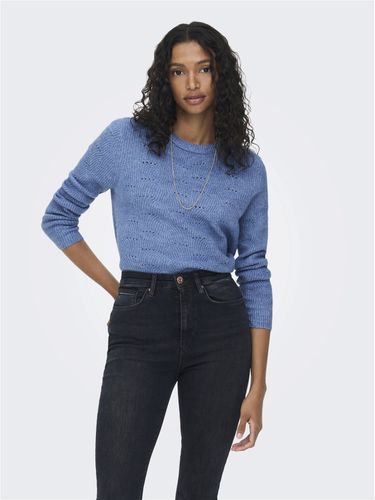O-hals Solid Colored Knitted Pullover - ONLY - Modalova