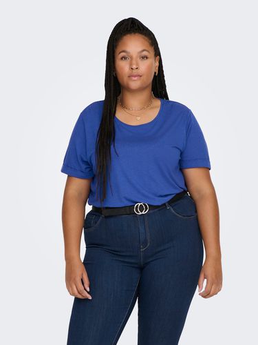 Curvy Solid Colored T-shirt - ONLY - Modalova