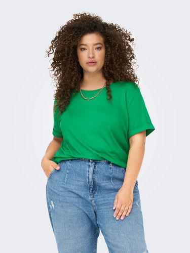 Curvy Solid Colored T-shirt - ONLY - Modalova