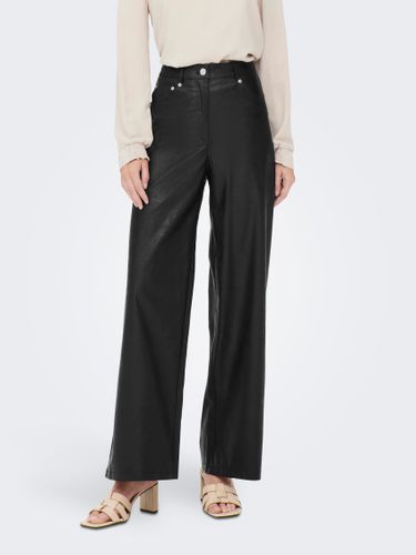 High Waisted Faux Leather Trousers - ONLY - Modalova