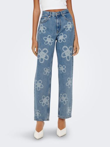 Neoflower Ex Highwaisted Flower Printed Cropped Jeans - ONLY - Modalova