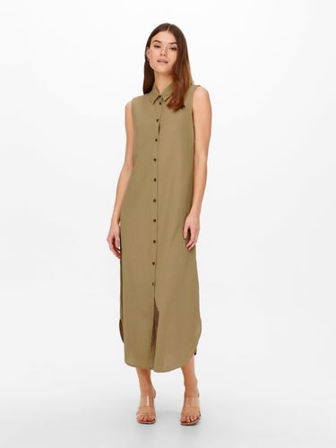 Long Linen Shirt Dress - ONLY - Modalova