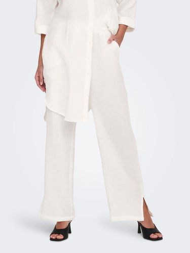 Wide Leg Trousers With Slit - ONLY - Modalova