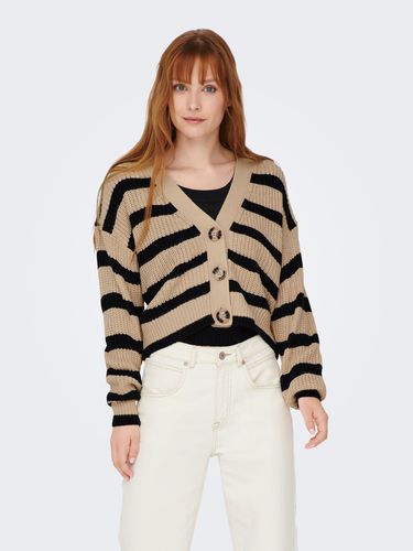 Short Striped Knitted Cardigan - ONLY - Modalova
