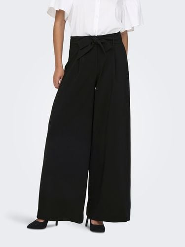 High Waisted Wide Pants With Belt - ONLY - Modalova