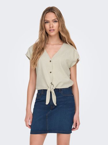 Short Sleeved Shirt With Knot Detail - ONLY - Modalova