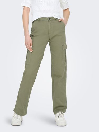 Pantalones Cargo Corte Straight Cintura Alta - ONLY - Modalova