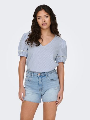 Tops Corte Loose Cuello En V Mangas Abullonadas - ONLY - Modalova