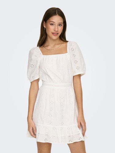Mini Dress With Lace Detail And Puff Sleeves - ONLY - Modalova
