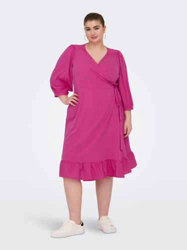 Curvy Midi Wrap Dress - ONLY - Modalova