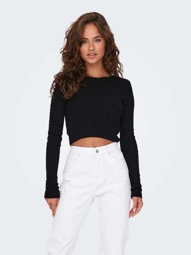 Cropped O-neck Top With Long Sleves - ONLY - Modalova