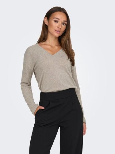 V-nech Top With Long Sleeves - ONLY - Modalova
