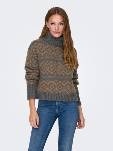 Roll Neck Knitted Pullover - ONLY - Modalova