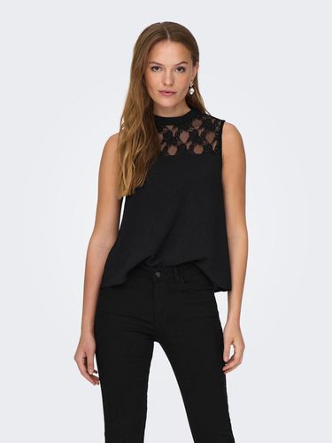 High Neck Top With Lace - ONLY - Modalova