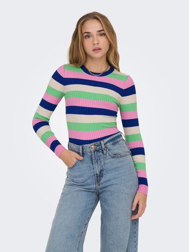 Striped Knitted Top - ONLY - Modalova
