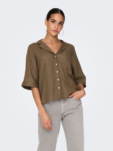 Linen Shirt With 1/2 Sleeve - ONLY - Modalova